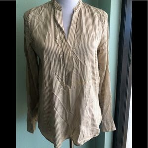 Vince stripe silk tunic
